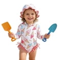 thumbnail image 2 of MEZZALL Swimwear Girls Ruffle Swimsuit Cute Floral Print Bathing Suit For Toddlers Kids Fashion Summer Pool Beach Wear Hawaii Beachwear, 2 of 9