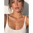 thumbnail image 4 of KeyStyle Cross Necklace for Women,Double Layered Cross Pendant 14K Gold Plated over Copper Christmas Easter Christian Jewelry Gifts, 4 of 10