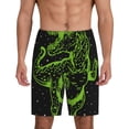 thumbnail image 1 of Balery DINOSAUR IN SPACE Pantalones cortos de pijama de punto de algodón para hombre con cinturilla y bolsillos-4X-Large, 1 of 6