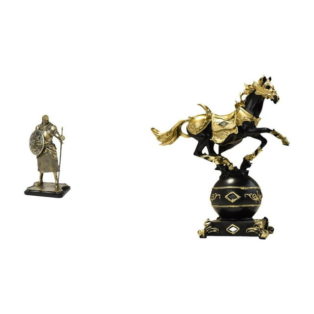 Figura de escritorio,Estatua de caballero,artesanía artística,coleccionable,escritorio,oficina,Figura decorativa,pieza de arte,decoración del hogar,Figura de caballo,Figura decorativa de