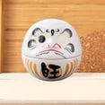 thumbnail image 2 of Pequeña muñeca Daruma de cerámica, figura japonesa en miniatura, escultura artística creativa para Blanco, 2 of 5
