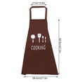 thumbnail image 2 of Delantal de cocina impermeable de 3 capas a prueba de aceite, transpirable, abrigo de cocina, ropa sin mangas con bolsillo, color café Advancent LF0092-04B, 2 of 6