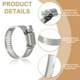 thumbnail image 3 of Uxcell 8 Pcs Hose Clamps, 1.6-2.5 Inch 304 Stainless Steel Adjustable Worm Gear Hose Clamp for Plumbing Automotive Hose Fuel Line Pipe Clamps, Silver, 3 of 7