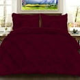 thumbnail image 2 of BedDecor 400TC 100% Egyptian Cotton 5PC Wine King/California King Size Diamond Ruffle Duvet Cover Set, 2 of 4