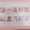 thumbnail image 1 of Raindrops 1Pcs Footprint Frame PVC Pink for Parents Documenting Infant Milestones, 1 of 6