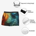 thumbnail image 3 of Susaid Red And Blue Fire Peacock Print Men's Mesh Boxer Briefs Cooling Breathable Sports Underwear Wide Waistband Boxer Briefs W/Fly-X-Large, 3 of 5