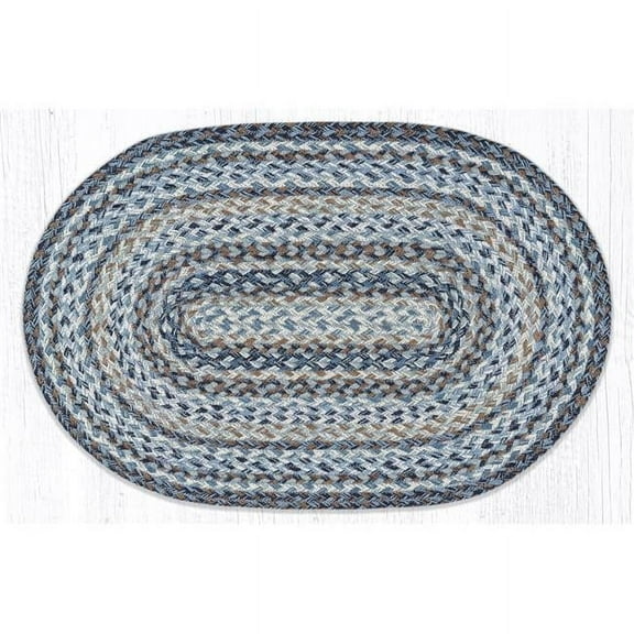 Capitol Importing 02-9-119 20 x 30 in. C 9-119 Denim Oval Braided Rug
