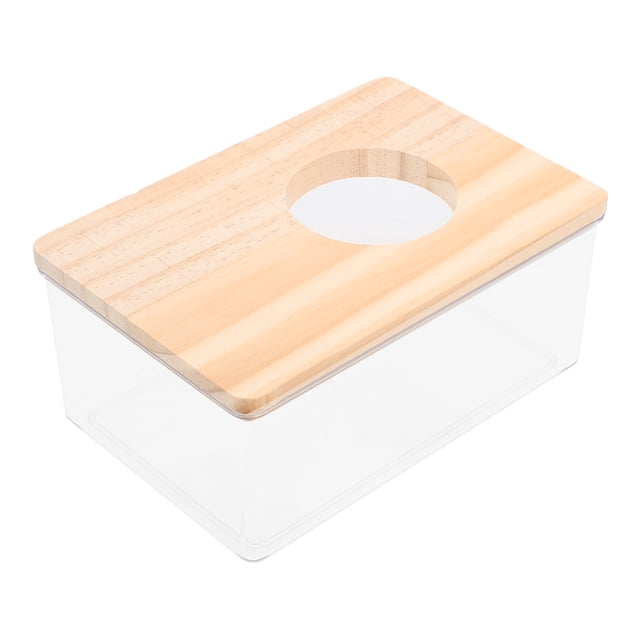 CIMAXIC 1Pc Sand Bath Box Small Pets Shower Room Clear Hamster Toilet Sand Bath Room,5.91"X3.94"X2.36"