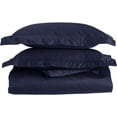 thumbnail image 1 of 1200-Thread Count 100% Egyptian Cotton Exquisite Solid Duvet Cover Set Navy Blue / Full/Queen, 1 of 4