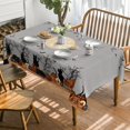 thumbnail image 2 of Halloween Tablecloth 52×70 Inch Rectangular, Buffalo Plaid Pumpkin Moon Cat Washable Table Cover for Party Picnic Dinner Decor, 2 of 6