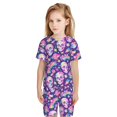 thumbnail image 5 of Balery Skull rainbow mushroom colorful Conjunto de Pijama Infantil de Manga Corta con Estampado – Ropa de Dormir de Algodón Suave-X-Large, 5 of 5