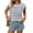 #02Blue, variant on Womens Sleeveless Striped Sweater Vest Crew Neck Summer Casual Side Split Knit Tank Tops Blue S
