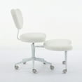 thumbnail image 5 of Meditation Chair Plus, Cross Legged Chair with Wheels, ADHD Chair, Criss Cross Desk Chair with Lumbar Support and Adjustable Stool, Flexible Design for Fidgety Sitters, Ivory, 5 of 22