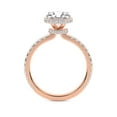 thumbnail image 3 of IGI Certified 2 Carat Princess Shape Lab Grown Diamond Engagement Ring | 14K Rose Gold | Cleopatra Halo Diamond Ring | FG-VS1-VS2 Quality Friendly Diamonds, 3 of 6