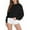 Black, variant on bbymog Girls Fashion Crewneck Sweatshirts Solid Color Boys Sweatshirt Fall Long Sleeve Pullover Crop Tops for Girls 10-12