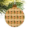 thumbnail image 2 of Classy Champagne Celebration Pattern Wood Christmas Tree Holiday Ornament, 2 of 6