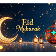 thumbnail image 4 of Eid Mubarak Celebration Colorful Lanterns Night Sky Backdrop Banner Decorations Party Supplies Photography Props Islamic Festival, 4 of 7
