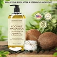 Majestic Pure Coconut Massage Oil UltraGlide Formula with Soothing Aroma Therapeutic