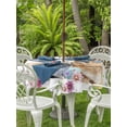 thumbnail image 2 of Happy Easter Outdoor Tablecloth - 60 Inch Round Dining Table Cover, Cute Rabbits Eggs Daisy Flowers Plants Watercolor Waterproof Outdoor Table Cloth with Umbrella Hole & Zipper for Picnic/Patio/Party, 2 of 7