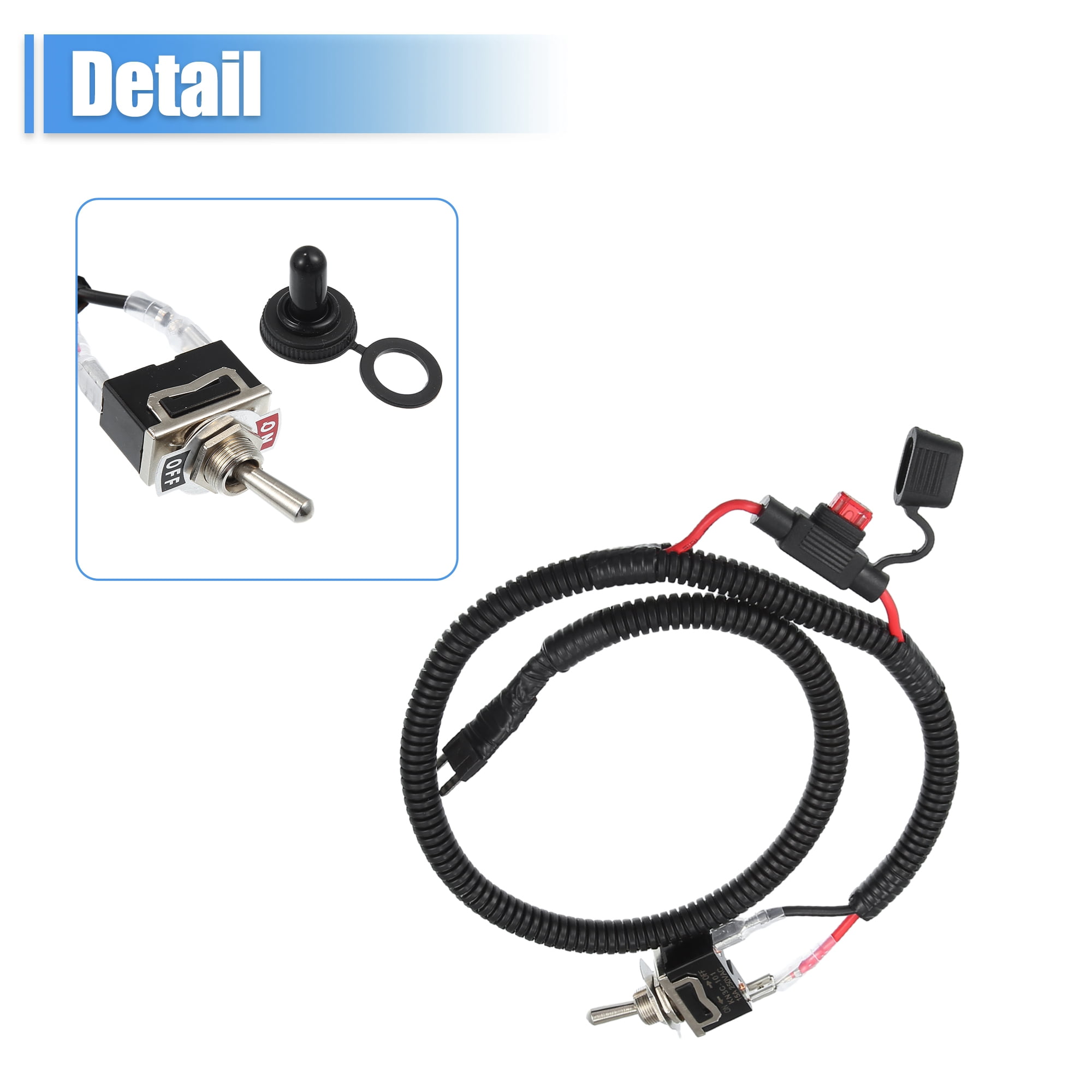 Unique Bargains 1 Set 28.23" Universal Automotive Switched Fuse Bypass Kit