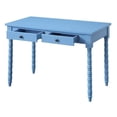thumbnail image 6 of Modern Writing Computer Laptop Desk with 2 Drawers, 42" Vanity Desk with Wooden Desktop Makeup Dressing Table for Girls Women Bedroom for Home Office - Light Blue, 6 of 8