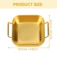thumbnail image 4 of Stainless Steel Food Dish with Golden Color for Home Use Safe Practical and Durable 7 inch, 4 of 4