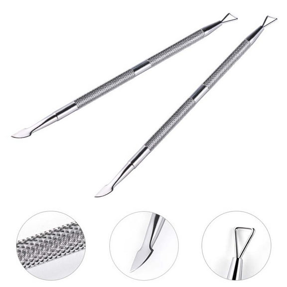 Raindrops 1Set Metal Cuticle Pusher Tool Nail Cuticle Remover for Manicure Care with Ergonomics Design Silver
