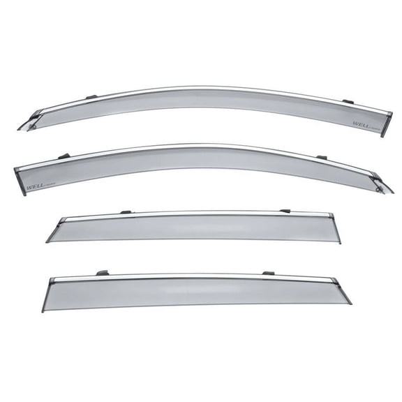 Wellvisors Side Window Visors Deflectors Rain Guards With Chrome Trim for 2016-2022 Mercedes-Benz GLC-Class / X253 3-847MB020