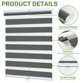thumbnail image 3 of MiLin Cordless Zebra Blinds Blackout Zebra Windows Shades Dual Layer Free-Stop Roller Shades Privacy Reduce Noise Zebra Shades for Indoor Windows (90% Blackout Black, 44" W X 72" H), 3 of 7