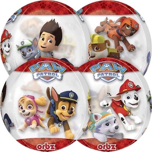 Anagram Paw Patrol Chase & Marshall Clear Orbz Balloon - 16"