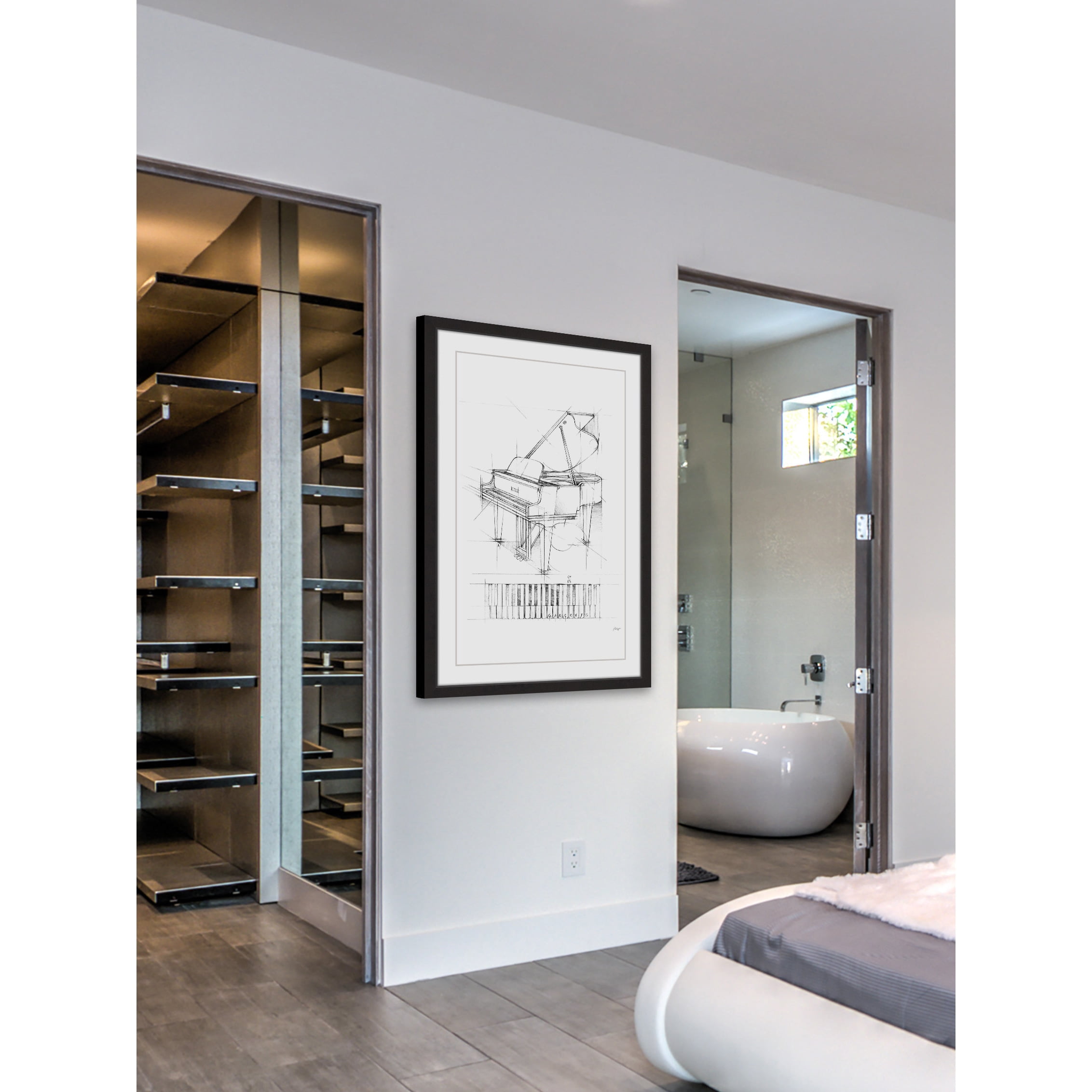 MARMONT HILL  - 'Piano Sketch I' Framed Painting Print 30 x 45