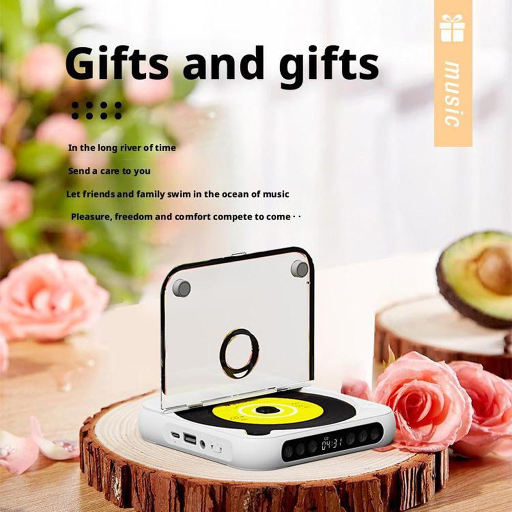 Portable Bluetooth CD Player with Hi-Fi Sound, Wireless Connection, Long Battery Life for Home and Car Use