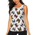 thumbnail image 1 of Balery Bulldog Sunglasses Face Camiseta sin mangas estampada ligera para mujer, tops de entrenamiento sin mangas, camisetas de yoga transpirables de secado rápido.-Large, 1 of 7