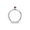 thumbnail image 5 of 1/3 Carat (Ctw) Princess Cut Lab Created Ruby Ring in Sterling Silver for Women, 5 of 6