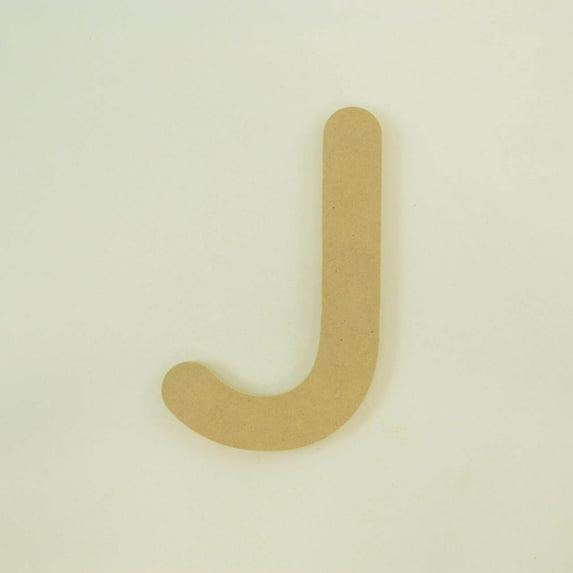 Package of 1, 18 Inch X 1/2" Thickness MDF Letter J in The Gotham Rounded Font, Thick, Upper Case for Art & Craft Project, Made in USA