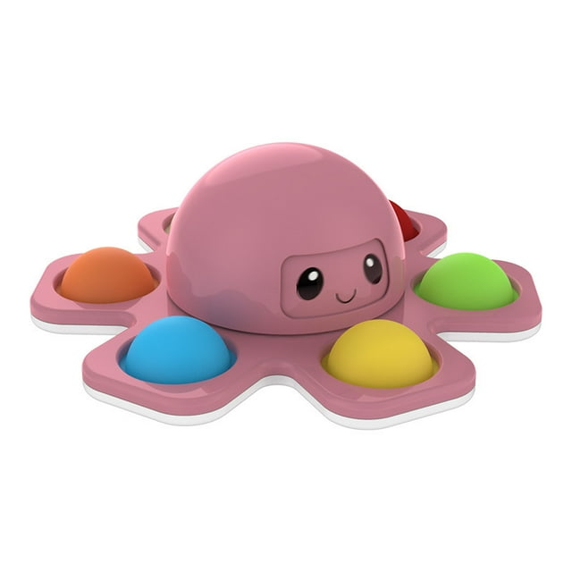 Fidget Toys Face-Changing Toy Stress Relief Simple Dimple Keyboard Push Bubble Sensory Toy, Pink