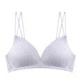 thumbnail image 3 of Sujetador de mujer Hollow Sexy Bralette Ropa interior inalámbrica transpirable, Gris, 32 / 70AB kenally AP001128-09, 3 of 7