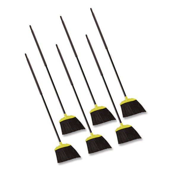 46 in. Smooth Sweep Angled Broom - Jumbo, Black/Yellow (6/Carton)