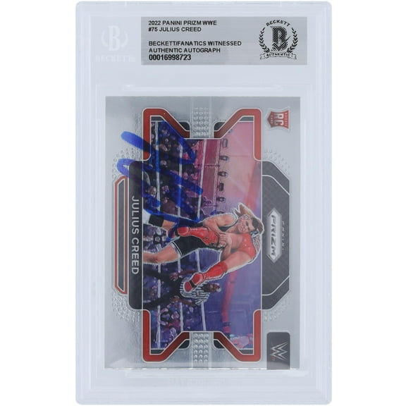 Julius Creed WWE Autographed 2022 Panini Prizm #75 Beckett Fanatics Witnessed Authenticated Rookie Card - Fanatics Authentic Certified
