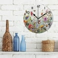 thumbnail image 3 of Coolnut Wall Clock Wildflowers 10 Inch Silent Non Ticking Quality Quartz Battery Operated Digital Round Easy to Read for Home Office Kitchen Home Decor, 3 of 7