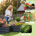 thumbnail image 3 of 3 Pack 2x2x1 ft Round Galvanized Raised Garden Bed Kit Round Metal Flower Box Large Planter Raised Beds Outdoor Garden for Planting,Fruit,Herb Grey, 3 of 6