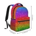 thumbnail image 2 of Easygdp Rainbow Glitter Mochila Ergonómica Versátil para Laptop - Múltiples Bolsillos, Correas Ajustables, Unisex para Escuela, Viajes y Actividades al Aire Libre-One Size, 2 of 5