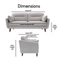 thumbnail image 3 of Elle Decor Chloe Loveseat in Light Gray, 3 of 5
