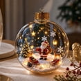 thumbnail image 4 of Glowing Christmas Diorama Ornament, Miniature Christmas Scene in Clear 2d Acrylic Ball, with Warm Led Light, Lighted Christmas Tree Ornament, Holiday Hanging Decor, Choose Your Story, 4 of 7