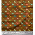 thumbnail image 1 of Soimoi Polyester Crepe Fabric Havanese Dog Printed Fabric 1 Yard 42 Inch Wide, 1 of 3
