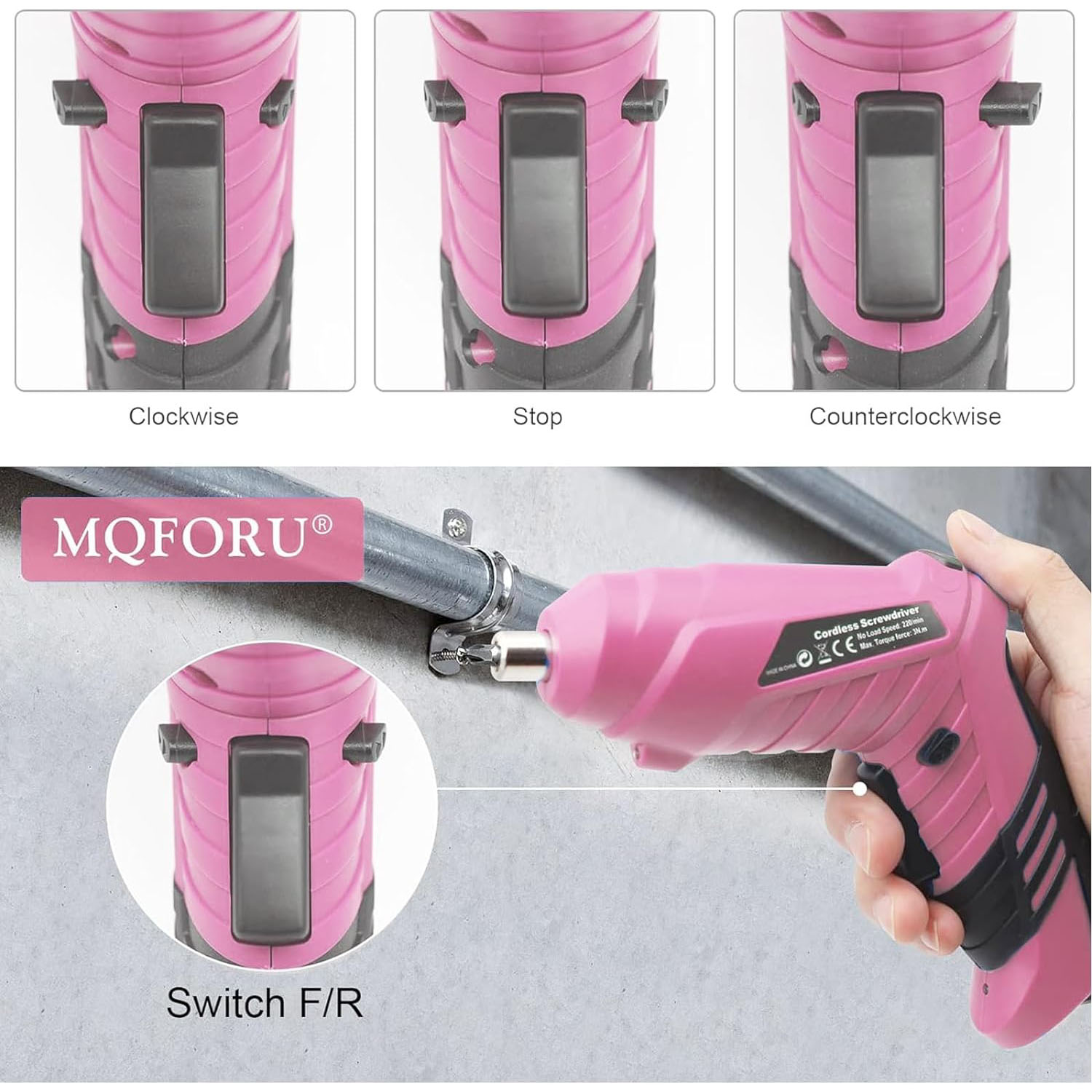 MQ 3.6V Cordless Electric Screwdriver, 47 Pieces photo 5
