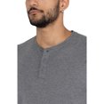 thumbnail image 6 of X RAY JEANS Mens Long Sleeve Henley T-Shirt, Charcoal Heather, S, 6 of 9