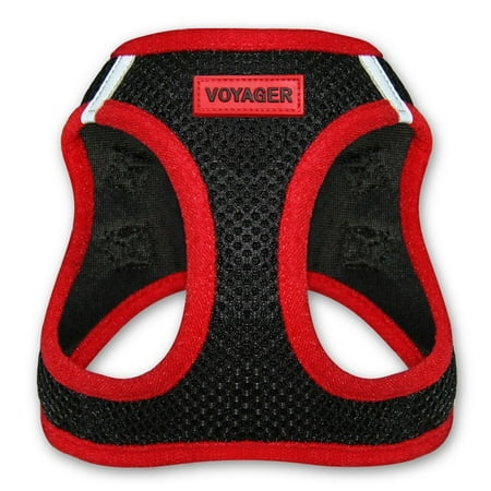 Voyager All Weather Step-in Mesh Harness for Dogs by Best Pet Supplies - Red, (The Best Dog Harness)