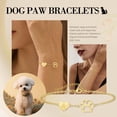 thumbnail image 3 of Pulsera DONYUDE de oro de 14 quilates ajustable con la inicial R en forma de pata de perro, 3 of 7