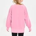 thumbnail image 4 of Oversized Sweatshirts for Teen Girls Crewneck Long Sleeve Solid Color Pullover Tops Kids Fall Winter Warm Cute Trendy Clothes, 4 of 6
